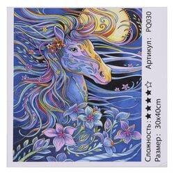 Алмазна мозайка PQ 030 (30) "TK Group", "Казковий кінь", 30х40см, великі алмази, в коробці