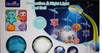 Карусель-проектор (мобіль) 500 мелодій, з ПУ та нічником проектором "Подарункова упаковка" (HB0006ABCD)