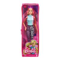 Лялька Barbie Fashionistas блондинка у блакитному топі і леггінсах (GRB50)