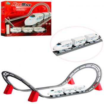 Залізниця - трек Сучасний поїзд "Блискавка супер експрес" з гірками, 4110