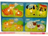 ДЕРЕВ'ЯНА ІГРАШКА ДОЩЕЧКА ВКЛАДКИ ЗНАЙДИ МАМУ 90031