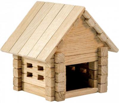 Дерев'яний конструктор Ігротеко Хатинка 39 деталей (0028)