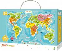 Пазл DoDo Мапа Миру українською мовою 100 елементів300110 