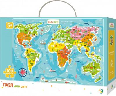Пазл DoDo Мапа Миру українською мовою 100 елементів300110 