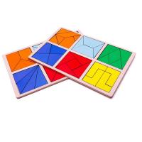 ерев'яна іграшка Методика Нікітіних. Склади квадрат 2-й рівень, Розумний Лис