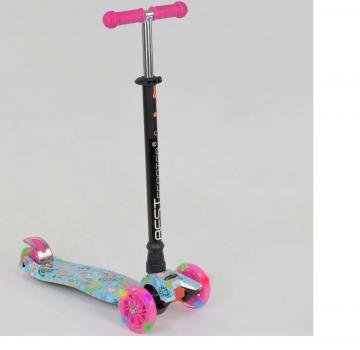 Самокат А 25533/779-1331 MAXI "Best Scooter" (1) пластмасовий, 4 колеса PU, СВІТЛО, трубка керма алюмінієва,