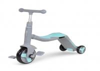 Дитячий самокат 3в1 Best Scooter JT 10181. Самокат-біговел, світло, 8 мелодій, колеса PU. Блакитний