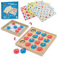 Дерев'яна іграшка Гра MD 2859 ігрове поле, картки