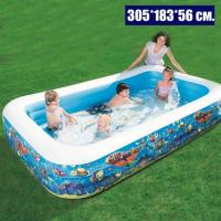 Великий басейн надувний сімейний 305 * 183 * 56 см. Bestway 54121