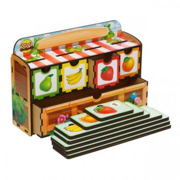 Чарівний комодик: Рахунок - 2 (банан, абрикос, груша, полуниця, диня, огірок, помідор, кукурудза) 