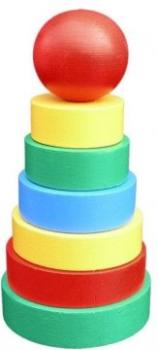 Дерев'яна пірамідка Кільцева 7 елементів А323