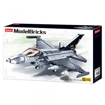 Конструктор SLUBAN M38-B0891 Винищувач F-16 Бойовий сокіл