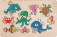 ZIRKA Дерев'яна яний пазл кольоровий. Морські мешканці 137720