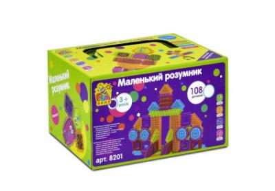 Конструктор голчастий 8201 Маленький Розумник (9) 108 деталей, в валізі