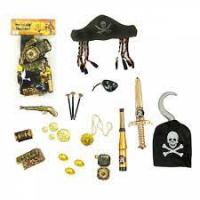 Піратський набір ZP2626 шапка, підзорна труба, крюк, мушкет, кульок 20*8*37 см