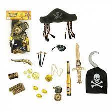 Піратський набір ZP2626 шапка, підзорна труба, крюк, мушкет, кульок 20*8*37 см