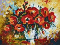 Алмазна мозаїка "Маки в вазі" 30 * 40см EJ308
