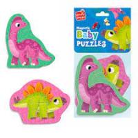 Магнітні бейбі пазли "Малюк зможе. Динозаврики" VT3208-27 Vladi Toys