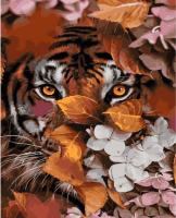 Набір для розпису по номерах VA-2750 "Осінній тигр", розміром 40х50 см																		