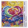Алмазна мозайка R 8495 "TK Group", "Пара дельфінів", 30х40см, великі алмази