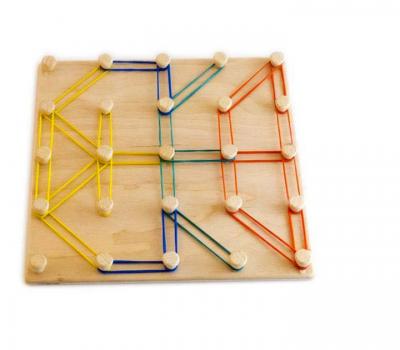 Математичний планшет - іграшка 5 х 5, Фантазуємо з резинками, Розумний Лис 90016