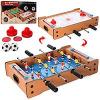 Настільна гра хокей + футбол 2371 в дерев'яному корпусі на штангах