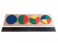 Дерев'яна іграшка Розумний Лис дощечка-вкладка "Дроби" (90075) 