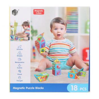 Магнітний конструктор - головоломка Magic Cubes, 18 деталей (HD351A) 