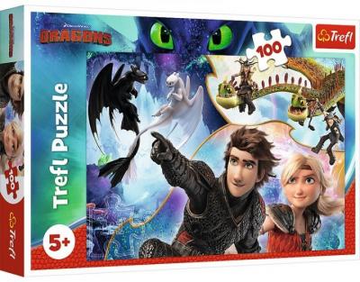Пазли Trefl - Як приборкати дракона? В країні драконів 100 елементів (16392)