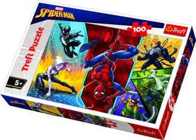 Пазли Trefl Спайдермен. Догори ногами, Disney Marvel Spiderman, 100 елементів (16347)