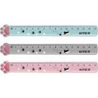 Лінійка пластикова з глітером Kite Paws 15 см (K23-020)