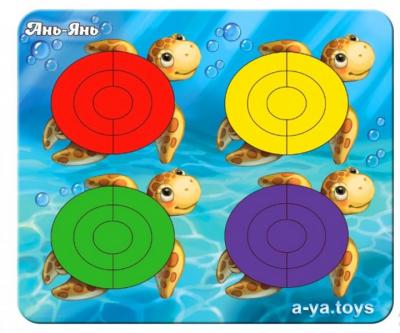 Дерев'яний сортер з картками завданнями Черепашки, Ань-Янь (ПСД138) 