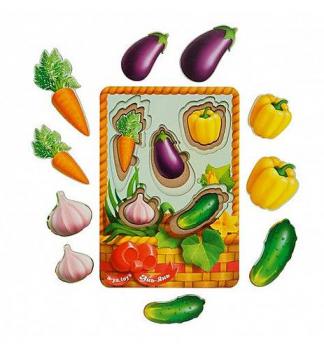 Вкладиші більше-менше "Кошик з овочами 1" Ань-Янь (ПСФ042) 
