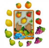 Дерев'яна рамка вкладиш Монтессорі менше Фрукти, Ань-Янь (ПСФ045) 