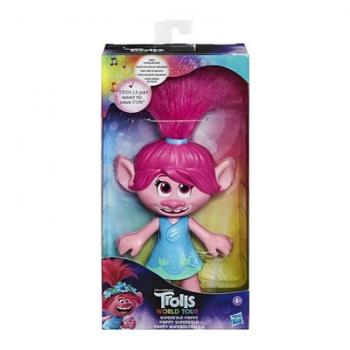Hasbro. Фігурка Trolls 93381  Світовий тур Розочка-суперзірка зі звуковим ефектом