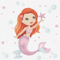 Набір для розпису по номерах. "Руда русалочка" 30х30смКНО2381