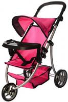 Коляска для ляльок Melogo 9377B-T (pink / black)