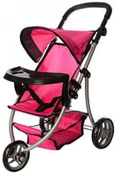Коляска для ляльок Melogo 9377B-T (pink / black)