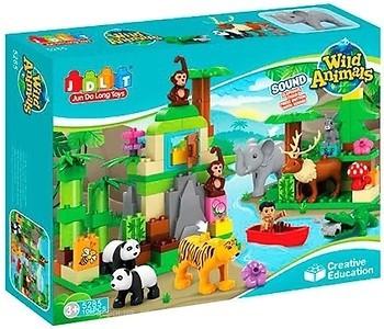 Конструктор JDLT 5285 "Зоопарк. Дикі тварини" 106 деталей