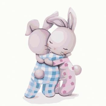 Картина по номерам - Обіймашки (КНО2337)  30*30см