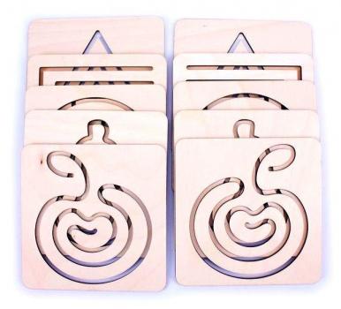 Набір змінних трафаретів для міжпівкульної дошки (1-й рівень) / Міжпівкульні трафарети, Розумний Лис 90118 