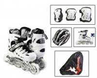 Дитячі Ролики + Шолом + Захист Scale Sport Білий колір(31-34)