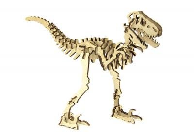 Дерев'яний 3D пазл Динозавр Велоцираптор