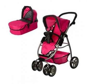 Коляска трансформер для ляльок Melogo рожева 9662