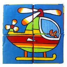 Кубики м'які "Транспорт" 4 шт. Розумна іграшка 0043