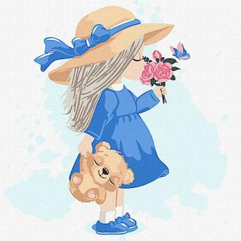 Розпис по полотну "Маленька дівчинка" КНО6009