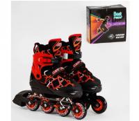 Роликові ковзани PU колеса, що світяться в коробці Best Roller 35-38 Red/Black