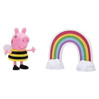 Ігрова фігурка Peppa Figurines Пеппа з веселкою (PEP0482) (6900006507463)