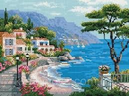 Алмазна мозаїка Rainbow Art Міська гавань (EJ868) 30 х 40 см (На підрамнику) 