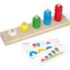 Навчальна дерев'яна гра Igroteco Пірамідка-рахівничка, 15 кілець, від 3 років (900439)